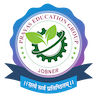 Prayas Education Group, Jobner — logo with gear, leaves, and motto satye sarvam pratisthitam